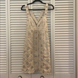 Aidan Mattox Cream and Silver dress size 6